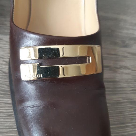 Gucci women's brown heel shoes. Square toe. size 8 Y2K - Picture 10 of 10